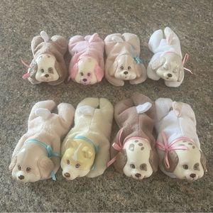 Puppy Surprise Vintage Lot Of 8 Dogs Chiens Plush Toys Stuffed Animals 90s